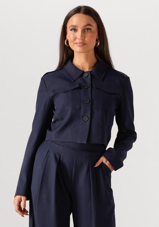 Studio Amaya Snow Winterjas Dames - Donkerblauw - Maat XL