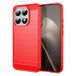 Xiaomi Étui en TPU brossé - Fibre de carbone - Rouge
