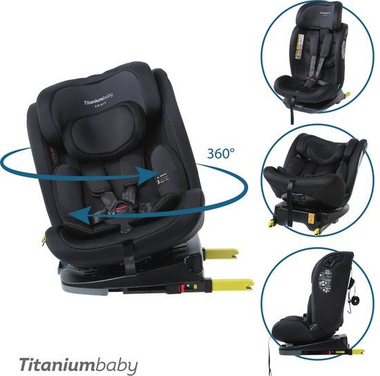 Titaniumbaby Autostoel SMART Lincoln I-Size 360 Zwart