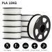 Fil de bobine d'imprimante 3D - Fil PLA - 1,75 mm - 10 kg - 10 bobines de 1 kg - Bien enroulé - Blanc