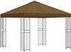 vidaXL Prieel 3 x 3 m Taupe Polyester en Staal 190 g/m²