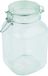 Unyqoos® Pot de stockage en verre avec fermeture hermétique et couvercle à rabat en métal 2 litres