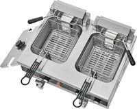 VEVOR Elektrische Frituurpan RVS Dubbele Tanks 3000W x 2 Restaurant 5,9L x 2