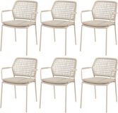4 Seasons Outdoor Barista dining tuinstoel stapelbaar latte Taste 4SO set van 6