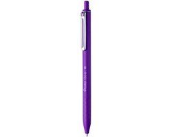 Pentel iZee BX470 Balpen - Paars - B (Breed) - 12 stuks