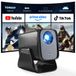 Smart-projector projecteur de cinéma maison portable prise en charge 4K Full HD 1920x1080 1500 lumens ANSI Wi-Fi correction trapézoïdale automatique prise UE