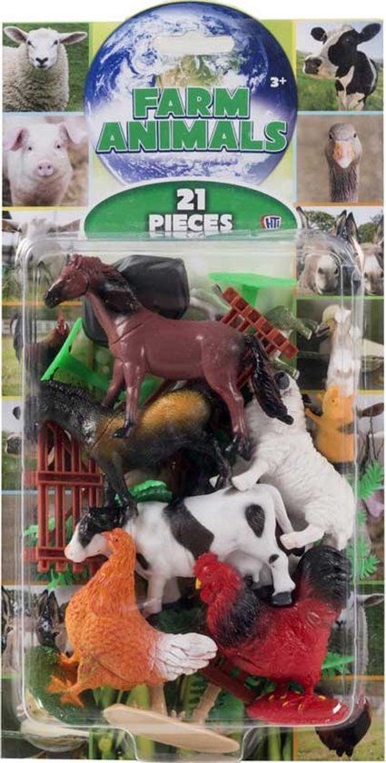 Merkloos FARM ANIMALS 21PCS. Educatief spel