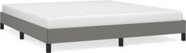 vidaXL Bedframe zonder matras stof donkergrijs 180x200 cm