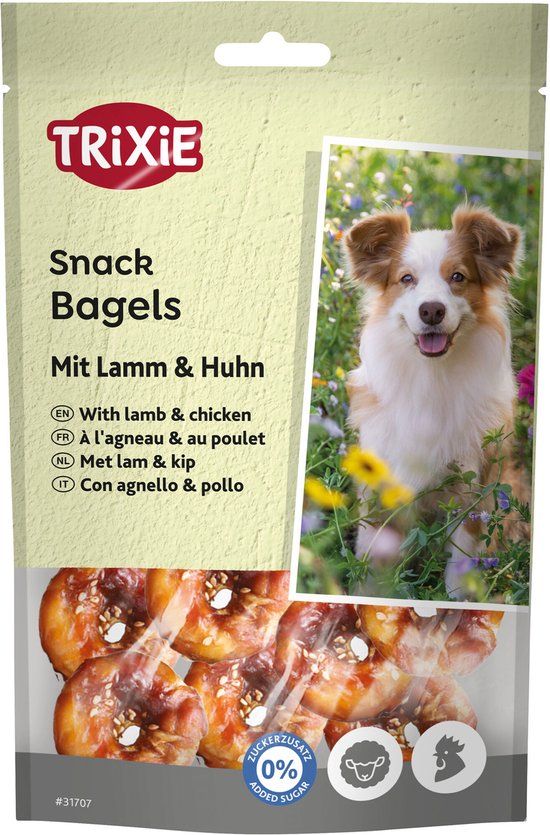 Trixie Premio Lam en Kip Bagels Hondensnack 100g