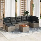 vidaXL Tuinbank - Grijs - Polyrattan