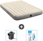 Intex Luchtbed - 2-Persoons - 152 x 203 x 25 cm - Beige - Inclusief Pomp en Reparatieset