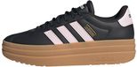 adidas Sportswear VL Court Bold leren suède sneakers met plateauzool - zwart/lichtroze