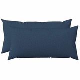 vidaXL Kussensloop Blauw Katoensatijn 40 x 80 cm (2 stuks)