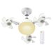 BEPER P206VEN612 Plafondventilator met LED-verlichting en afstandsbediening, 3 ventilatoren met 5 bladen, 3 snelheden, timer 4 uur, dimbare warm/koud licht, stil, E27-fitting