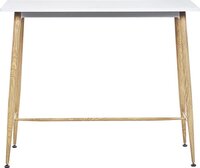 Beliani Eettafel wit/lichtbruin CHAVES