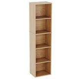 Vida Designs Oxford 5 Tier Kubus Boekenkast, Eiken Houten Rekken Display Opbergunit Kantoor Woonkamer Meubels