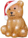 Lumineo Led beer l15b16h18cm30l brn/kwt