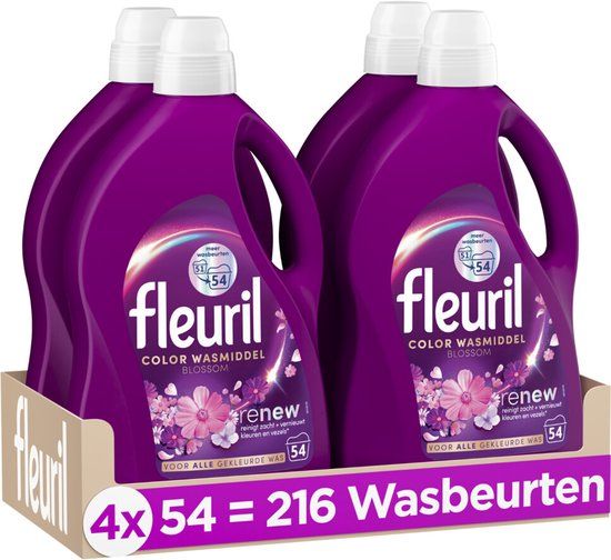 Fleuril Color Blossom Wasmiddel 216 wasbeurten - Voordeelverpakking