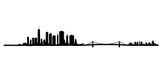 The Line - New York V2 - Decoratieve silhouet voor de muur - Skyline - 50 cm - zwart