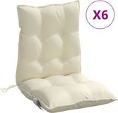 VidaXL Stoelkussens 6 stuks Crèmekleurig Oxford Stof