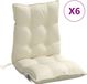 VidaXL Stoelkussens 6 stuks Crèmekleurig Oxford Stof