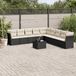 Maison Exclusive - Salon de jardin 10 pièces avec coussins, rotin synthétique noir