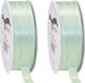 Merkloos 2x Luxe Hobby/decoratie pastelgroene satijnen sierlinten 1 cm/10 mm x 25 meter