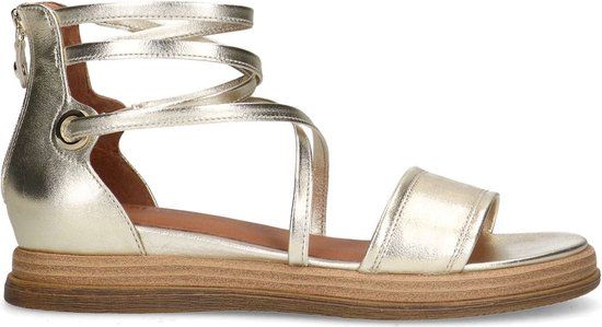 No Stress Dames Gouden Leren Sandalen met Bandjes Maat 39 - 2024 Collectie