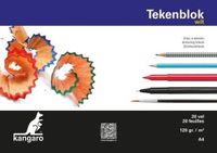 Kangaro Tekenblok - 210x297mm - 120 grams wit blanco papier - 20 vel