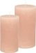 Ensemble de bougies coniques/cylindriques - 2x - taupe - modèle rustique