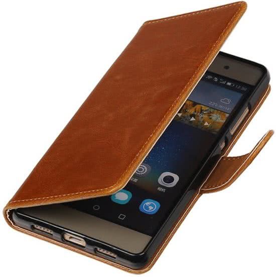 Best Cases Bruin Pull-Up PU booktype wallet hoesje voor Samsung Galaxy C7