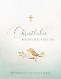 Christliches Malbuch für Kinder: Geschenk mit Bibelgeschichten zum Vorlesen und Ausmalen für Kinder. Beige blaue Version