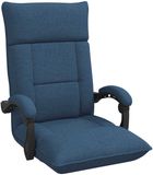 vidaXL Verstelbare vloerstoel Blauw Stof