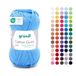 Grundle Gründl Cotton Quick wol voor breien en haken, 100% katoen, 1 bol van 50 g/125 m, haak-/breigaren, lichtblauw