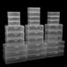Unyqoos ® Boîtes de rangement polyvalentes et empilables avec couvercle transparent - 28 pièces