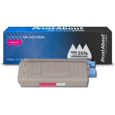 PrintAbout Huismerk OKI 44318606 Toner Magenta
