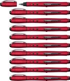 STABILO worker+ NatureCOLORS Wildflower rollerball pen - 10 pack - Bordeaux - Blue ink