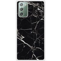 Samsung Galaxy Note Marbre noir Verstevigd hoesje met sublimatie bedrukking