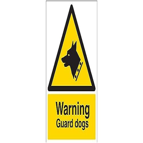 V Safety VSafety Security Notice, waarschuwing Guard Honden Teken - 300mm x 400mm - 1mm Rigid Plastic
