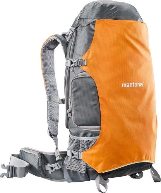 Mantona elementsPro 40 Rugzak - Oranje - Spiegelreflexcamera - Rugtas - Spatwaterdicht