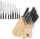 V Sabatier Bloc à couteaux avec set de couteaux - 10 pièces - Bois massif