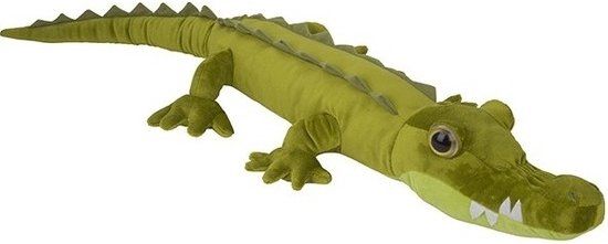 Grote Pluche Groene Krokodil Knuffel - 110 cm - Krokodillen Knuffels - Speelgoed voor Kinderen