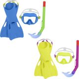 Bestway snorkelset voor kinderen met duikbril en zwemvliezen roze