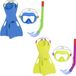 Bestway snorkelset voor kinderen met duikbril en zwemvliezen roze