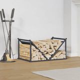 vidaXL - Brandhoutrek - 70x43x34,5 cm - koudgewalst staal - antracietkleurig