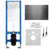 Rea - Inbouwframe Set Voor Wc Slim 024n Met T Titan Bedieningsplaat