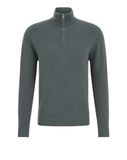 WE Fashion Pull regular fit pour homme avec fermeture éclair vert clair