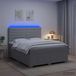 Maison Exclusive - lit boxspring LED avec matelas, gris clair, 140 x 200 cm, rembourré