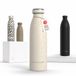 LARS NYSØM Ren Roestvrijstalen drinkfles 500ml - BPA-vrij geïsoleerde waterfles 0,5 Liter (Cream Beige/Leopard/Gloss)
