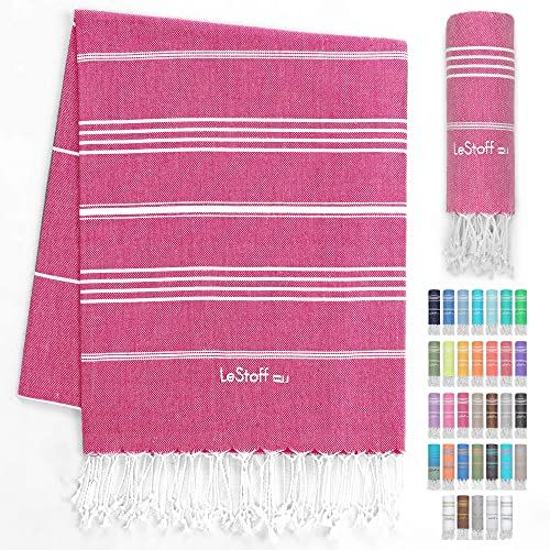 LeStoff Hamamdoek Strandlaken - Fuchsia (95 x 180 cm)